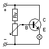 Schaltplan: Transistor als Spannungsregler.