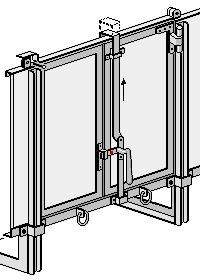 Zeichnung: Riegel–Konstruktion an offenen Wagen.