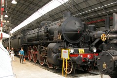 Schnellzug–Dampflok 746.031 (1'D1') im Verkehrsmuseum in Mailand.