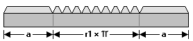 Zeichnung mit Maßangaben: ein Streifen für das Tunnelportal.