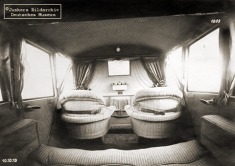 Foto: Komfortable Passagier–Kabine der Junkers F 13 mit vier Plätzen.