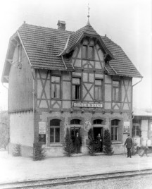 Eine historische Aufnahme des Bahnhofs Dischingen.