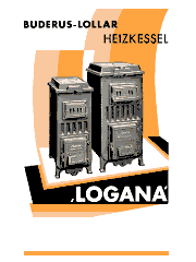 Werbeschild: Heizkessel „Logana”.