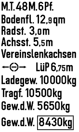 Zeichnung: Technische Anschriften bei Güterwagen (1).