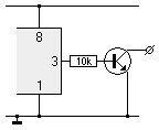 Ausgangs–Treiber mit NPN–Transistor.