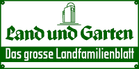 Zeitschriften–Werbung: „Land und Garten”.