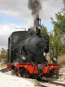 Dampflok WN12 der Härtsfeld–Museumsbahn, 2009 in Neresheim.