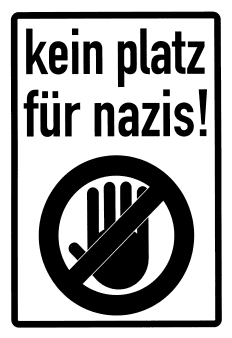 Plakat: Kein Platz für Nazis.