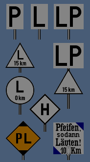 Pfeif– und Läutetafeln.