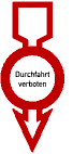 Zeichnung: Verkehrsschild „Durchfahrt verboten”.