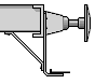 Zeichnung: Trittstufenhalter mit diagonaler Zusatzstütze.
