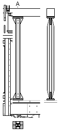 Zeichnung: die Holmstützen für den Klappdeckelwagen.