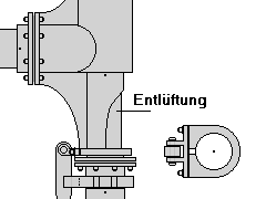 Zeichnungsdetail: die Entlüftung oben am Wasserkran.