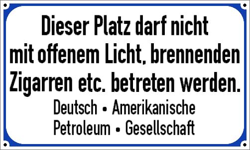 Werbeschild mit Indianerkopf und Aufschrift 