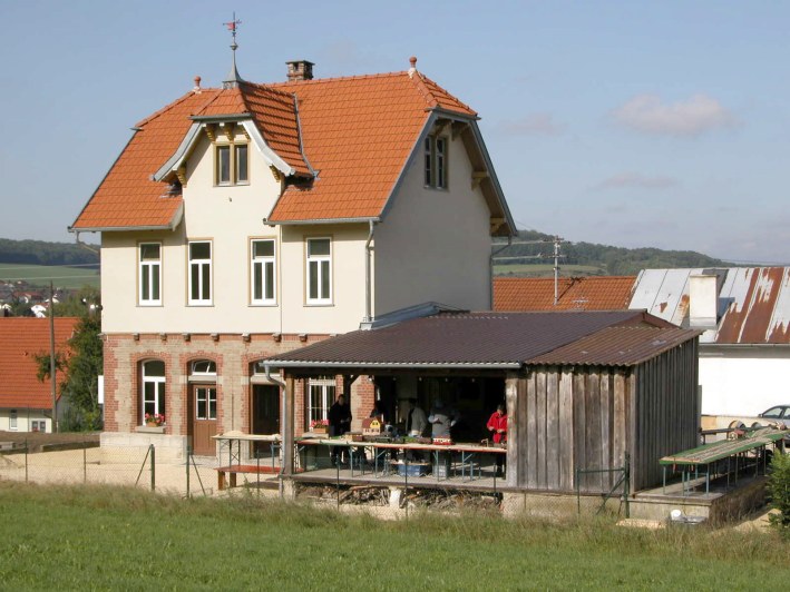 Die Modellbahn–Schauanlage auf dem Güterboden in Dischingen (2008).