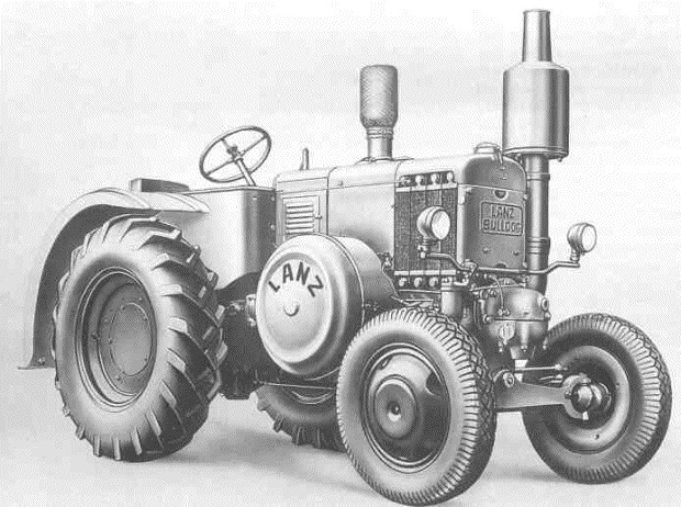 Vorbildfoto: Lanz Bulldog–Traktor D1506 von 1936.