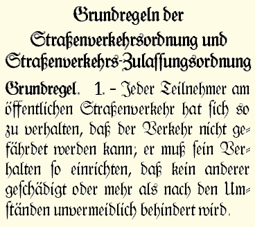 Bild mit Überschrift und Absatz in Frakturschrift.